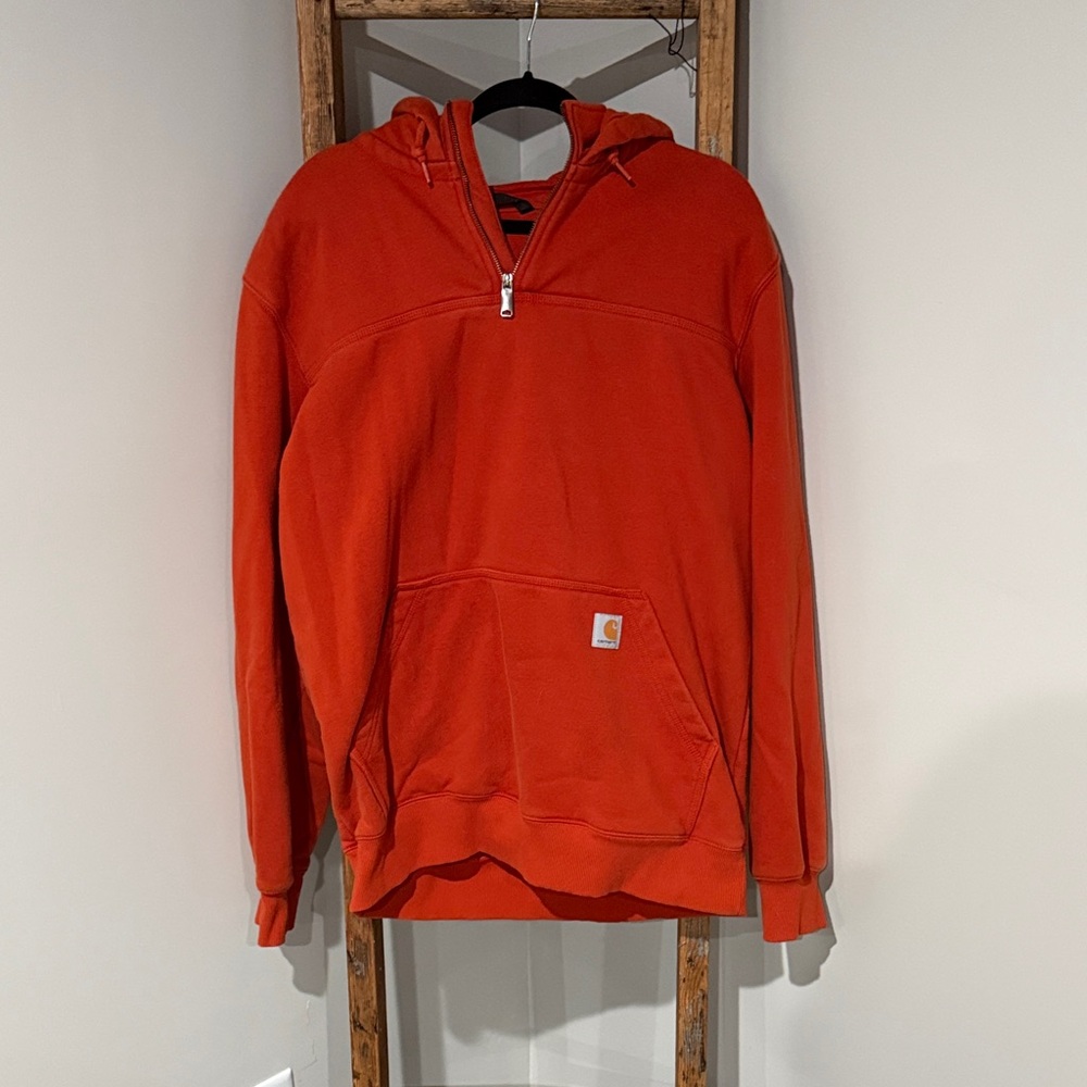 Carhartt Men's Zip-Up Orange Sweater